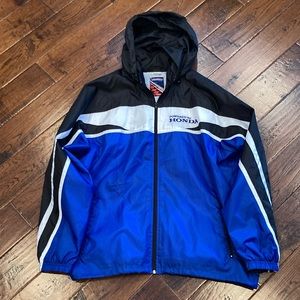 Honda Speedgear Light Zipper Front Windbreaker Jacket Size Large USED
